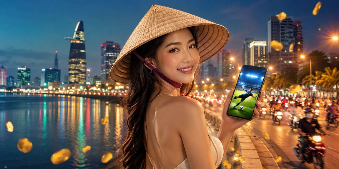 Người phụ nữ đội nón lá tại TP. Hồ Chí Minh, hình ảnh đặc trưng của người dùng thể thao trực tuyến tại Việt Nam