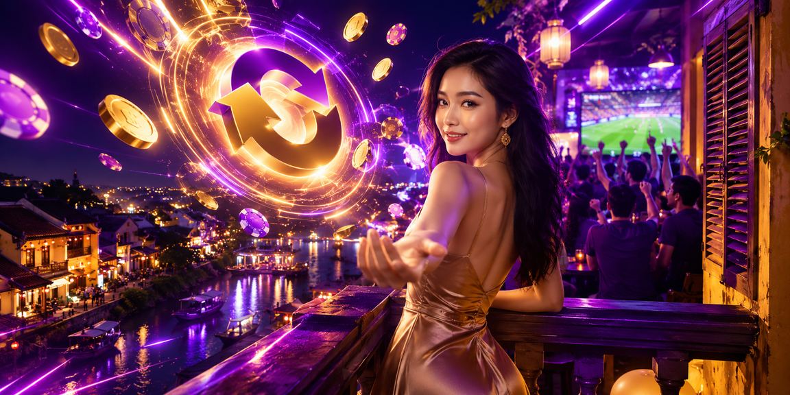 Phố đèn lồng Hội An về đêm với không khí sôi động phù hợp cho giải trí trực tuyến và nhận ưu đãi hoàn tiền